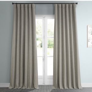 Pottery Barn Curtain Dupe! Oatmeal Faux Linen Curtains - NWOT